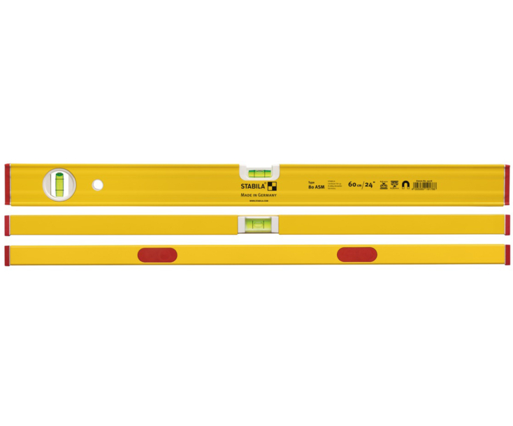 Уровень строительный магнитный тип 80ASM Stabila 19183 180 см