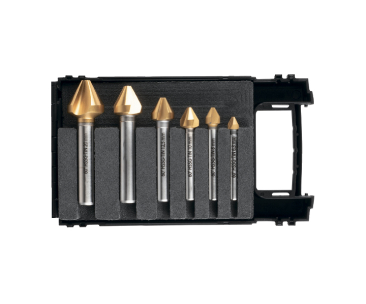 Набор зенковок в кейсе 6,3-20,0 мм 60° HSS/TiN 6 предметов UMIC 1110402000