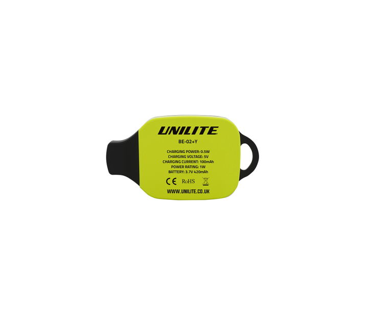 Шапка со съемным фонариком желтая UNILITE BE-02+Y