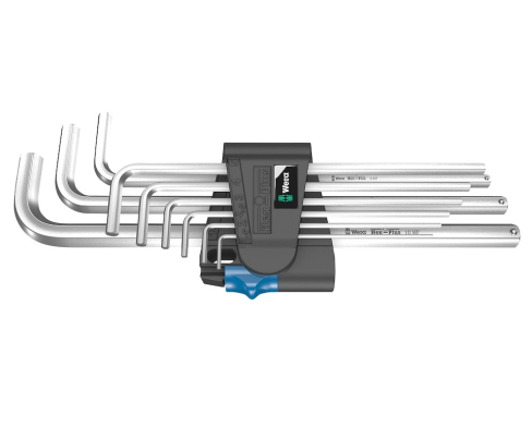 Набор Г-образных ключей, метрических, хромированных Wera 950/9 L Hex-Plus HF 1 WE-022130