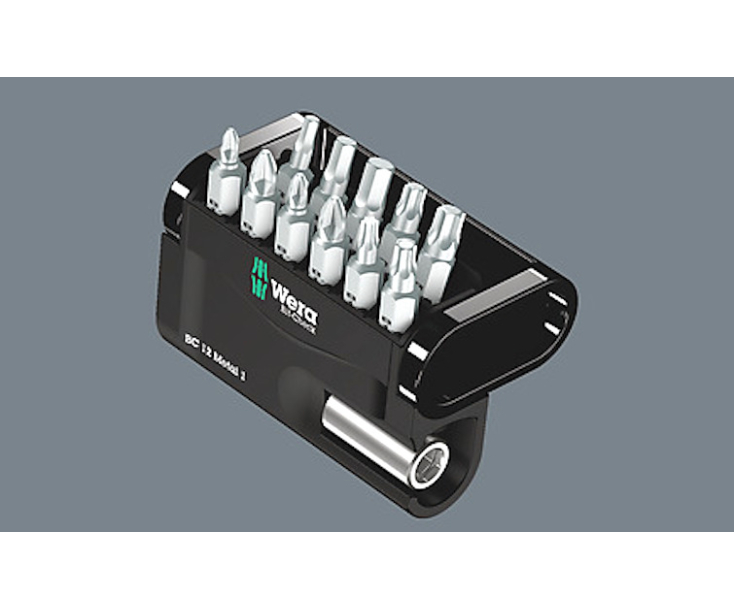 Bit-Check 12 Metal 1 SB Набор насадок (PH, PZ, TX, HEX-Plus) и держатель Wera WE-136393
