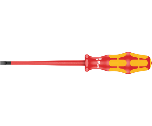 Отвертка Wera Kraftform 160 iS VDE WE-006442 1.0 x 5.5 x 125 изолированная шлицевая уменьшенный Ø рабочего конца