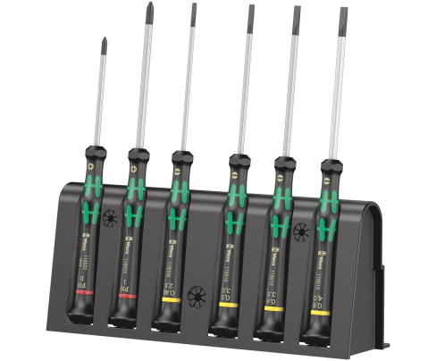 Набор отверток SL PH для электронщиков Wera Kraftform Micro 2035/6 B WE-118152 + подставка