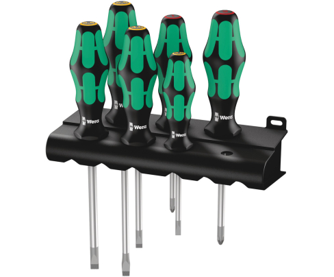 Набор отверток SL PH Wera Kraftform Plus Lasertip 334/6 Rack WE-105650 + подставка