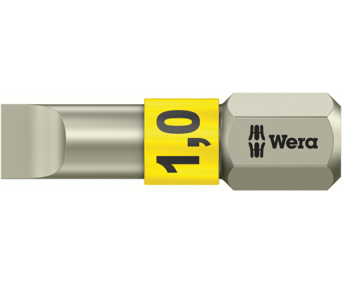 Насадка Wera 3800/1 TS WE-071000 шлицевая 0.8 х 5.5 х 25 нержавеющая сталь (10 шт)