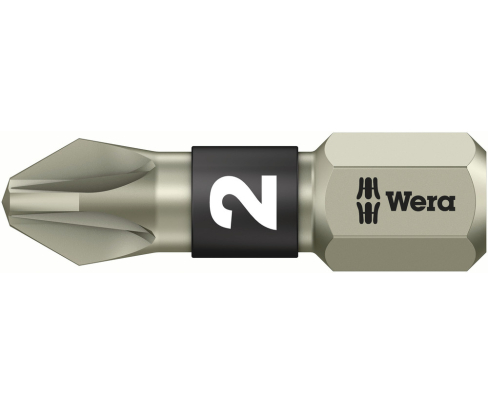 Насадка Pozidriv Wera 3855/1 TS WE-071021  PZ 2 х 25 мм нержавеющая сталь крестовая (10 шт)