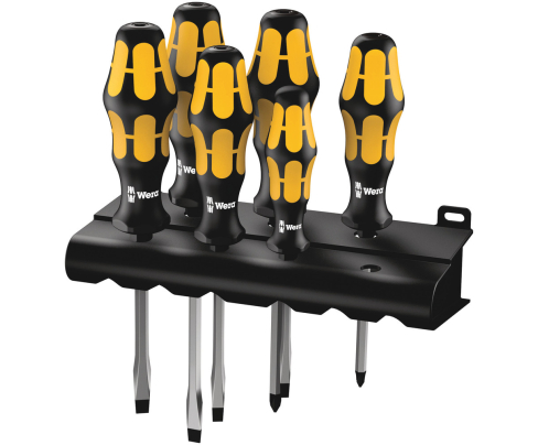 Набор отверток SL PH Wera Kraftform 932 S/6 WE-018283: отвертка-резец + подставка