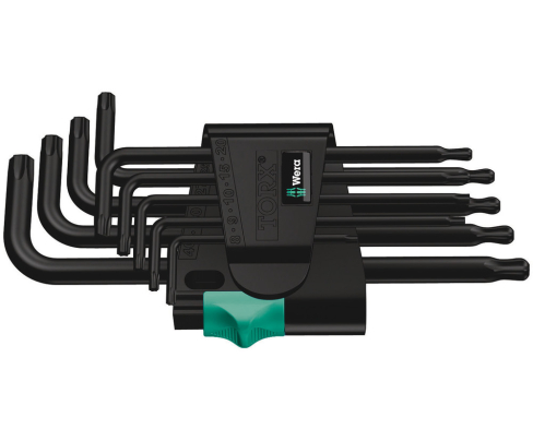 Набор Г-образных ключей Wera 967 PKL/9 TORX® BlackLaser WE-024242