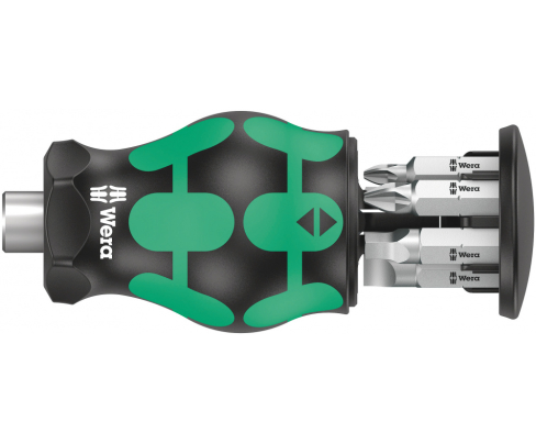 Короткий битодержатель Wera Kraftform Kompakt Stubby Magazin 5 PH SL Robertson WE-008877