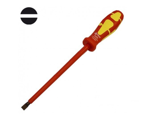 Отвертка Wera Kraftform Classic VDE 660 i WE-016404 1.2 x 6.5 x 150 шлицевая изолированная