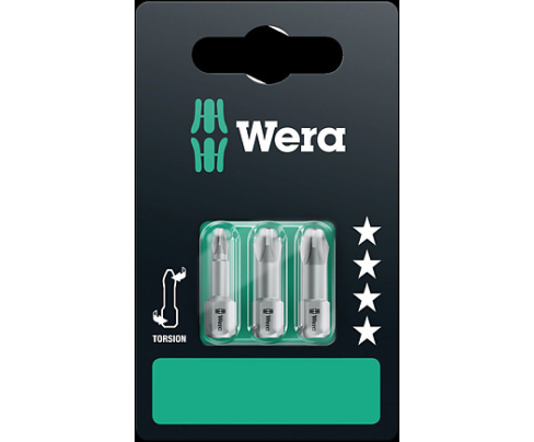 851/1 TZ SB Крестовые насадки (3 шт.) PH 1, PH 2, PH 3 х 25 Wera WE-073326 (5 шт)