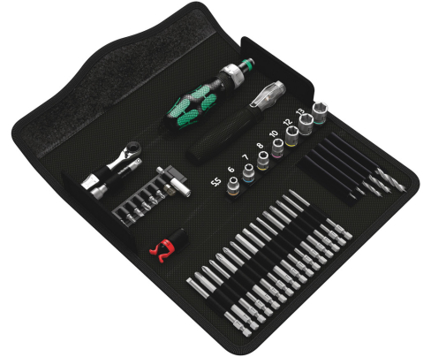 Kraftform Kompakt H 1 для работ по дереву Сумка с насадками (SL, PH,PZ,TX, TX BO, HEX) Wera, WE-135939
