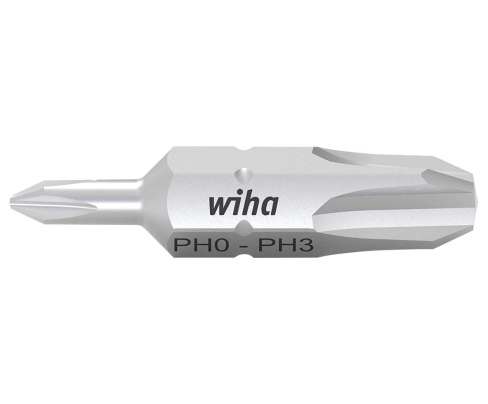 Бита двусторонняя крестовая Wiha Standard Phillips PH1 х PH3 х 30 мм 7411Z 43860