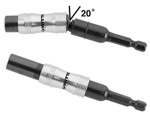 Битодержатель магнитный Witte 26031 100 мм со стопорным кольцом и шаровым шарниром для бит E6,3 1/4"