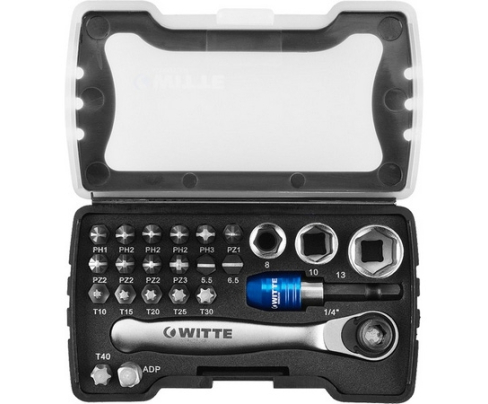 Набор с битами Witte BIT-RATCHET-SET 31200 24 предмета
