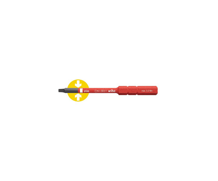 Бита Wiha SoftFinish electric slimBit Robertson 2831-17 35510 #1 х 75 х 5,5Нм