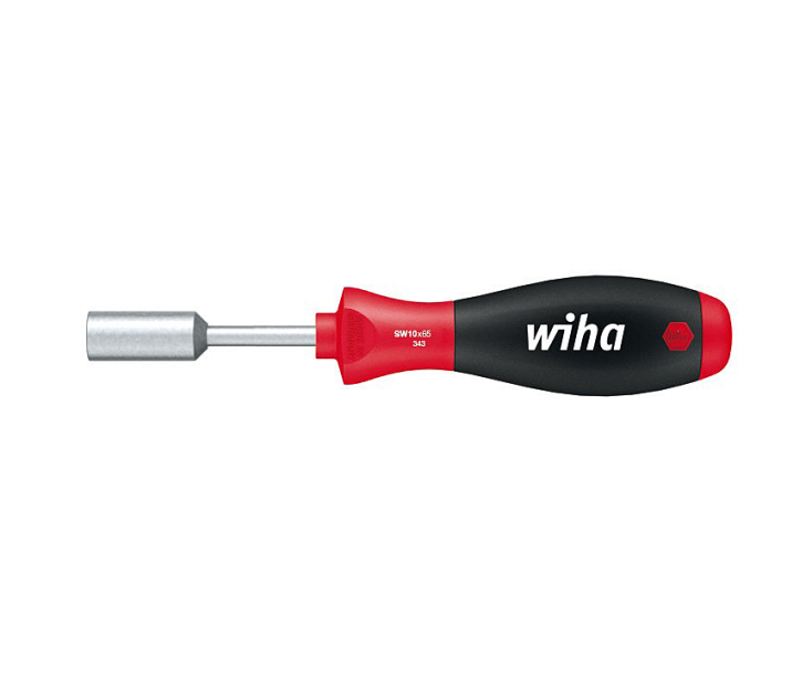Отвертка Wiha SoftFinish HEX nut 343 01081 10 x 65 укороченная с внешним шестигранником