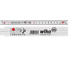 Метр складной Longlife Plus Composite 2 м Wiha 410 2005 37309 серый/белый