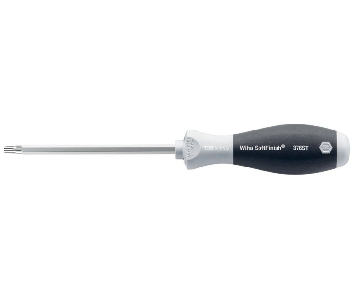 Отвертка Wiha SoftFinish TORX 376ST SF 32619 T15 x 80 с шестигранным жалом  из нержавеющей стали