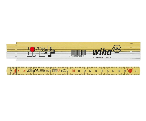 Метр складной Longlife Plus 2 м Wiha 410 2001 27059 белый