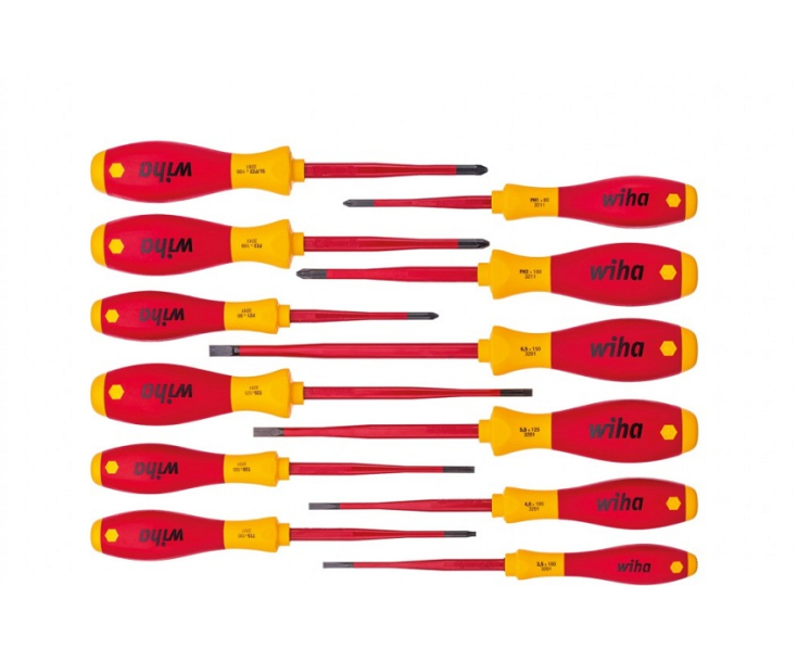 Набор отверток Wiha SoftFinish electric SlimFix 3201 K12 41003 SL PH PZ TX SL/PZ