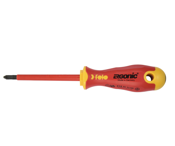 Отвертка крестовая Pozidriv диэлектрическая Felo Ergonic серия 400 PZ1 x 80 41510290