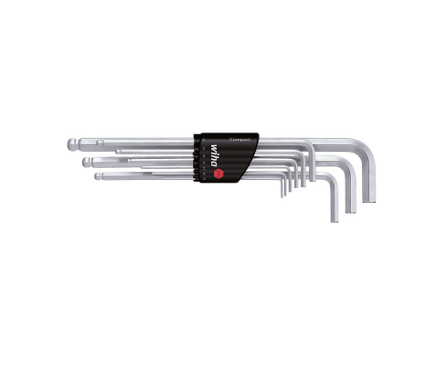 Набор штифтовых ключей со сферической головкой HEX Wiha Compact 369 H9 01418 9 предметов