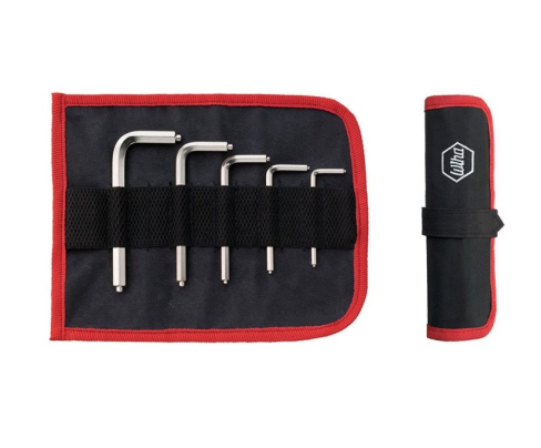 Набор штифтовых ключей HEX Wiha 359 T5 33391 с хвостовиком в сумке-скатке 5 предметов