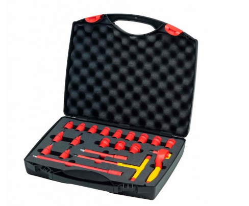 Профессиональный набор торцовых головок с трещоткой 3/8"  Wiha 7207N K2001 43023, 20 предметов