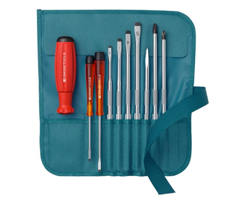 Набор с комбинированными жалами SL PH серии PB 215 PB Swiss Tools PB 8218.PE бирюзовый 10 пр.