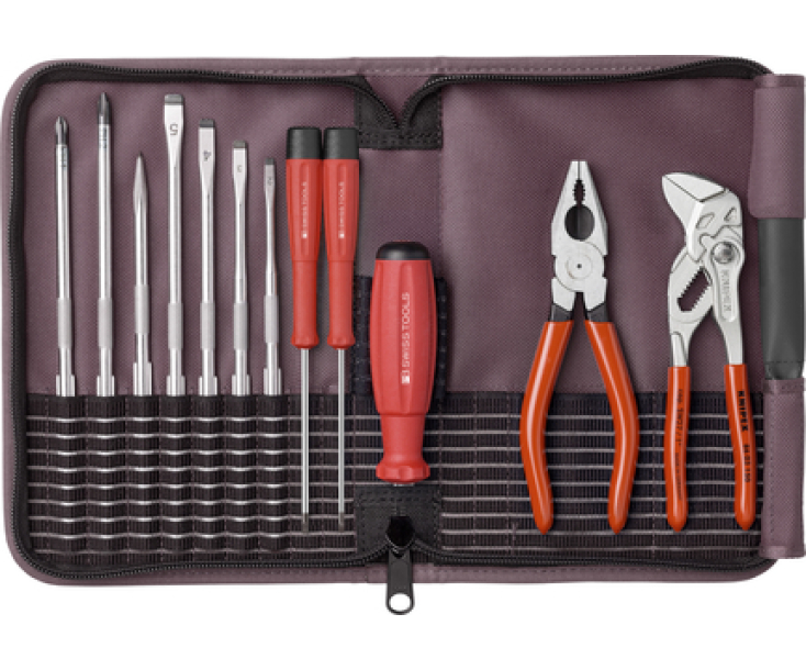 Набор с комбинированными жалами SL PH серии PB 215 PB Swiss Tools PB 8219.BO бордовый 12 пр.