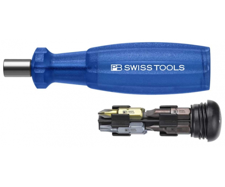 Универсальный магазинный держатель бит C6,3 1/4" Insider 1 SL PH TX Multicraft PB Swiss Tools PB 6460.Blue