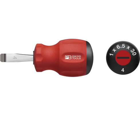 Отвертка шлицевая короткая SwissGrip PB Swiss Tools PB 8135.2-30 0.6 x 4