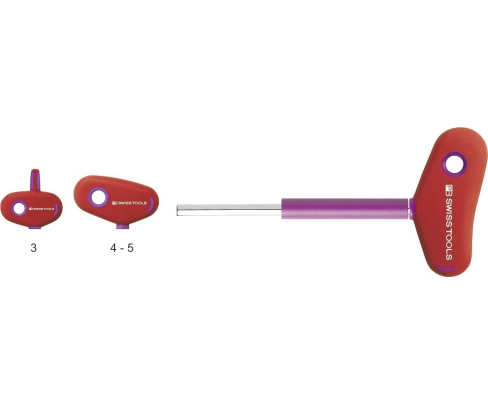 Отвертка HEX PB Swiss Tools с Т-образной рукояткой длинная PB 207.LT 4-150 с поворотной трубкой M4