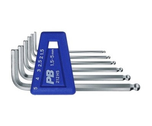 Набор штифтовых ключей HEX PB Swiss Tools PB 212.H-5 со сферической головкой 6 шт.