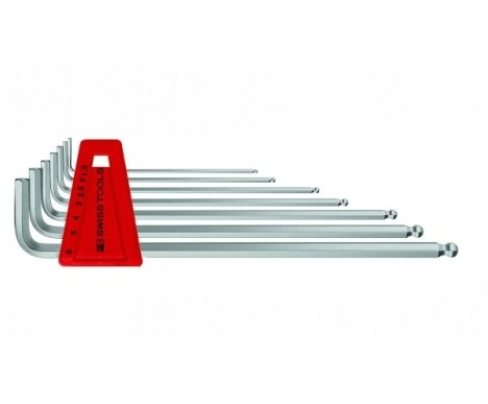 Набор длинных штифтовых ключей HEX PB Swiss Tools PB 212.LH-6 со сферической головкой 7 шт.