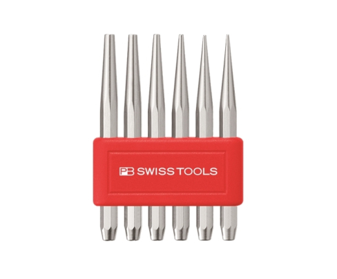 Набор восьмигранных конусообразных  шлифованных пробойников PB Swiss Tools PB 735.BL
