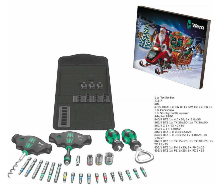 Рождественский календарь 2019 Wera WE-136600