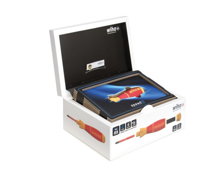Диэлектрическая VDE отвертка speedE Set3 с электроприводом и битами Wiha 590 T103 41913, 42268 25 предметов