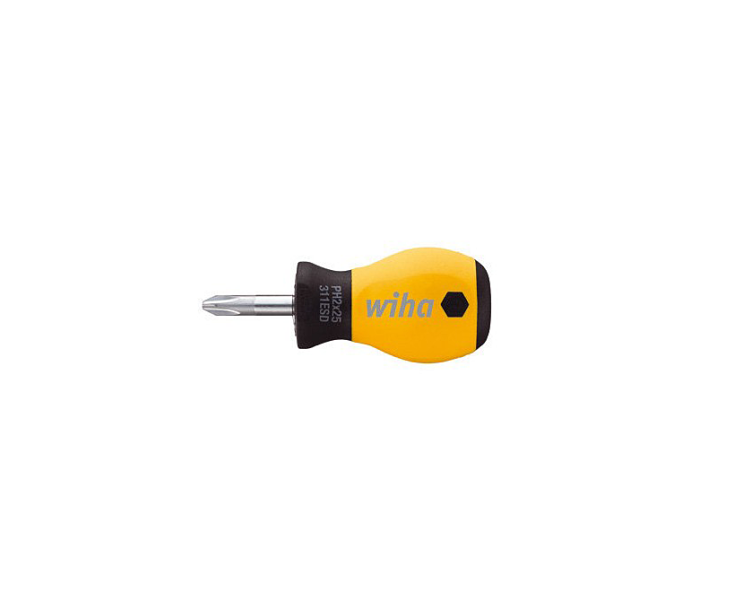 Отвертка Wiha SoftFinish ESD Phillips 311ESD 32154 PH1 x 25 укороченная