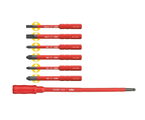 Профессиональный набор инструментов Wiha slimTorque VDE SL PH PZ 2879 B7 36079, 7 предметов