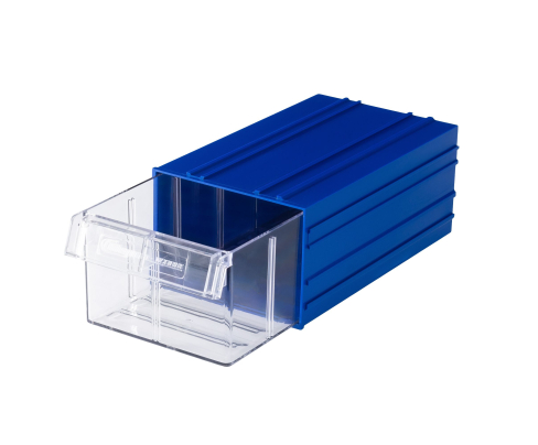 Пластиковый короб Стелла-техник C-2-К20-синий-прозрачный , 140х250х100мм, комплект 20 штук