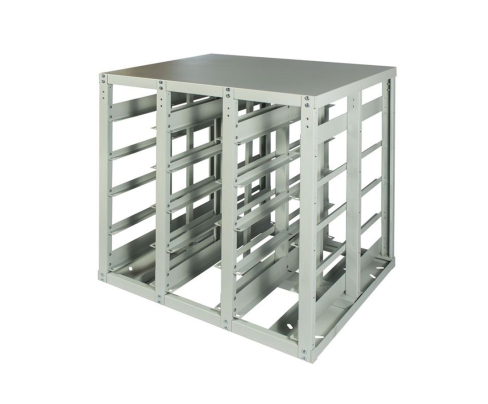 Двусторонний Стелла-техник Стеллаж-V-3-30 с направляющими под V-3, 30 ячеек, без ручки, без ящиков, серия К