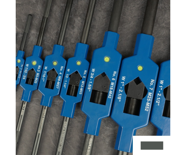 Вороток Нр. 5 стальной, Silver с уровнем Werks W.13994