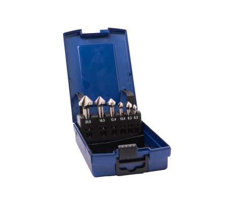 6-пр.  Набор зенкеров DIN 335 C 90° HSS Werks W.1416020