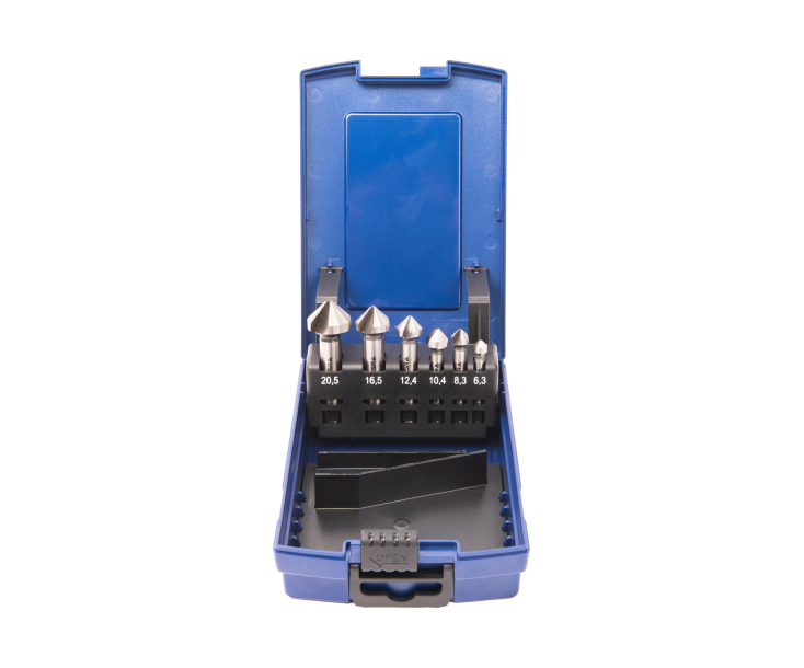 6-пр.  Набор зенкеров DIN 335 C 90° HSS Werks W.1416020