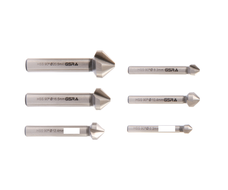 6-пр.  Набор зенкеров DIN 335 C 90° HSS Werks W.1416020