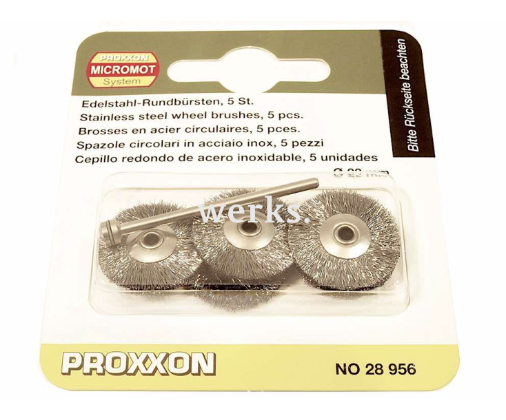 Щетки дисковые из нерж. стали Ø22 мм Proxxon 28956 5 шт.