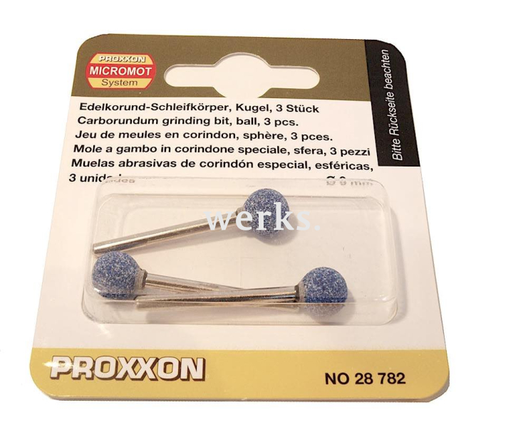 Насадки карборундовые (сфера Ø 9 мм) Proxxon 28782 3 шт.