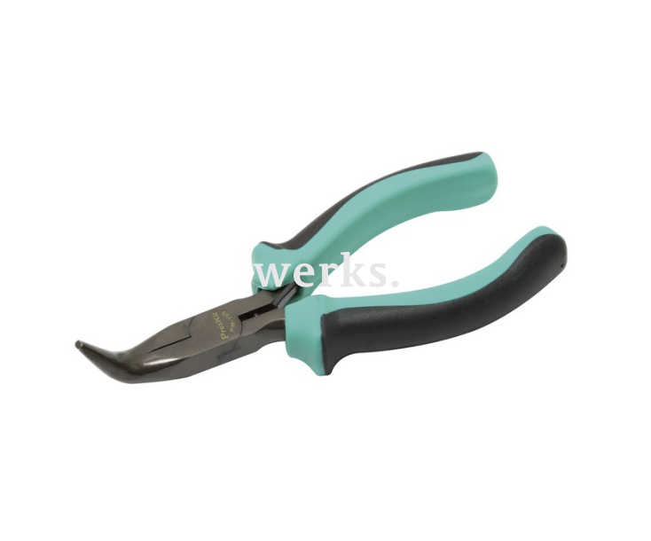 Длинногубцы прецизионные изогнутые ProsKit PM-755